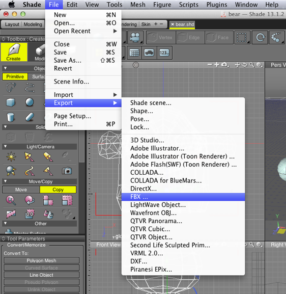 export unity object as fbx